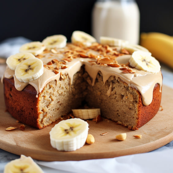 Peanut Butter Banana Dog Cake